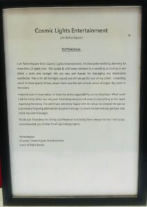 Master Sound service appreciation letter